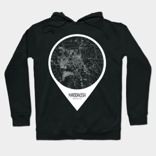 Marrakesh, Morocco City Map - Travel Pin Hoodie